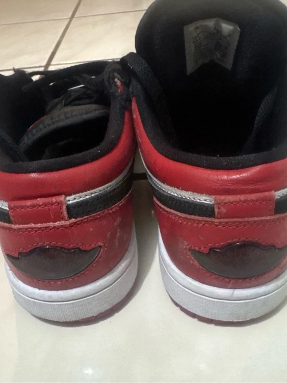 Jordan men  Black, White & Red High-Top Sneakers